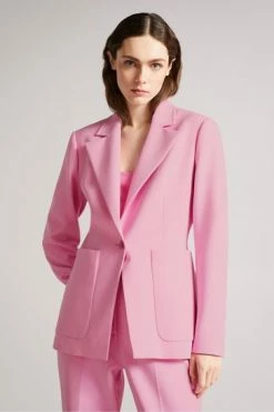 Ted Baker Aleksi Pink Blazer With Notched Lapel -Tedbaker Sales 2024 unnamed file 2591