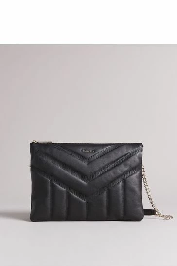 Ted Baker Black Leather Puffer Quilted Cross-Body Bag 7 Ted Baker Black Leather Puffer Quilted Cross-Body Bag - Image 5