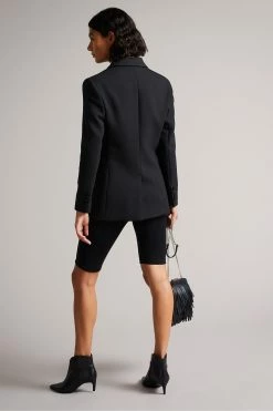 Ted Baker Black Blayce Double Breasted Peaked Lapel Blazer -Tedbaker Sales 2024 unnamed file 2631