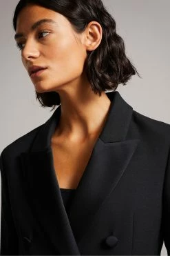 Ted Baker Black Blayce Double Breasted Peaked Lapel Blazer -Tedbaker Sales 2024 unnamed file 2632