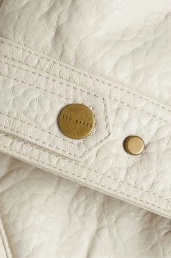 Ted Baker Cream Glorie Cropped Padded Leather Bomber Jacket -Tedbaker Sales 2024 unnamed file 2645