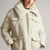 Ted Baker Liilla Cream Mixed Fabric Borj Padded Jacket -Tedbaker Sales 2024 unnamed file 2710