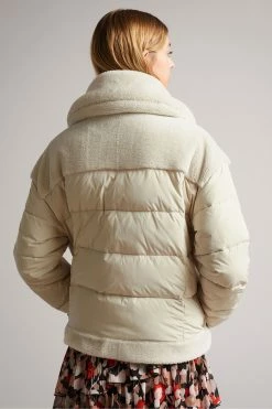 Ted Baker Liilla Cream Mixed Fabric Borj Padded Jacket -Tedbaker Sales 2024 unnamed file 2714