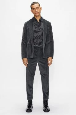 Ted Baker Grey Smoke Casual Velvet Blazer -Tedbaker Sales 2024 unnamed file 2718