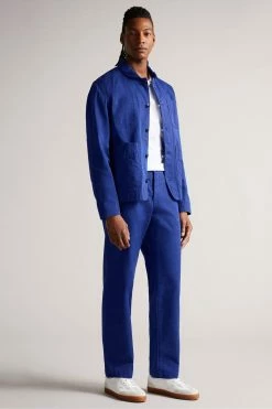 Ted Baker Ivel Blue Texture Block Jacket -Tedbaker Sales 2024 unnamed file 2833