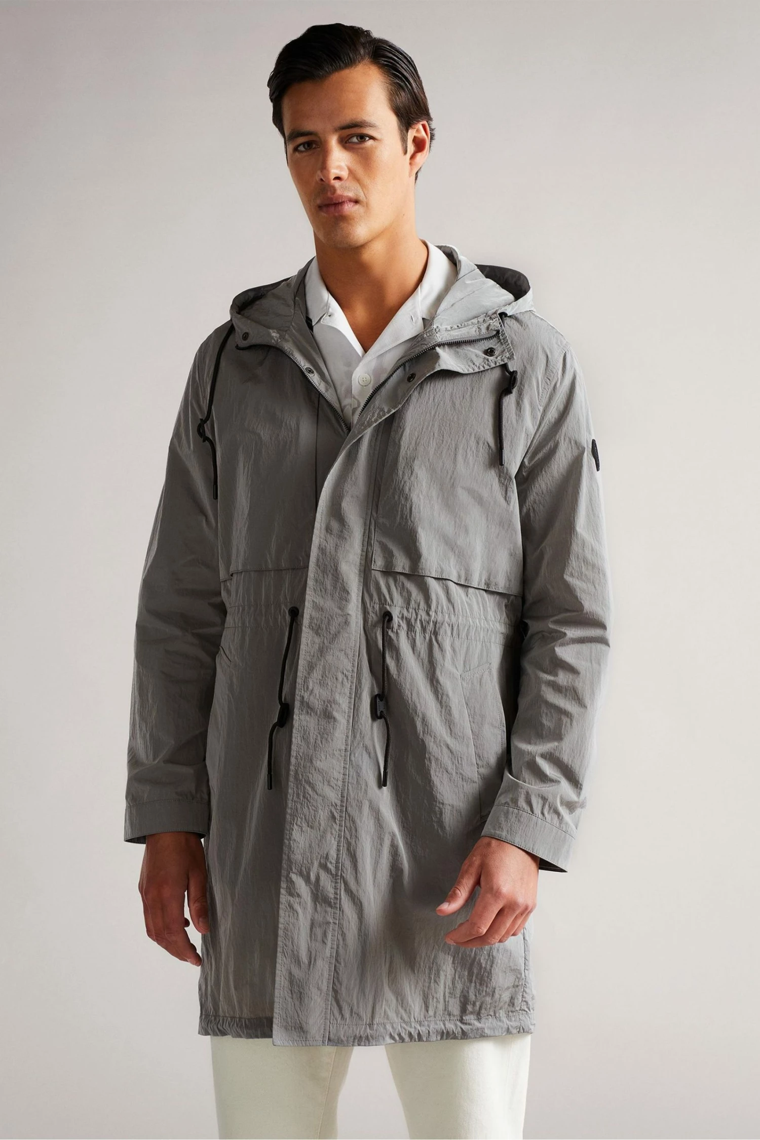 Ted Baker Grey Atrim Lightweight Parka Jacket 4 Ted Baker Grey Atrim Lightweight Parka Jacket - Image 2