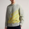 Ted Baker Grey-Marl Windmer Ls Branded Crew Neck Jumper -Tedbaker Sales 2024 unnamed file 2867