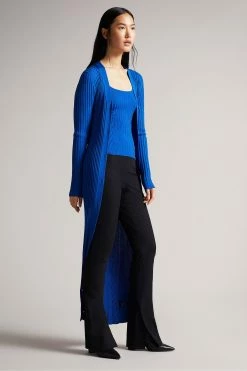 Ted Baker Blue Dakoti Open Back Detailed Knit Top -Tedbaker Sales 2024 unnamed file 2949
