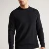 Ted Baker Knares Navy Textured Crew Neck Blue Jumper -Tedbaker Sales 2024 unnamed file 2962