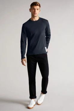 Ted Baker Blue Treyy Long Sleeved Ribbed Top -Tedbaker Sales 2024 unnamed file 3005