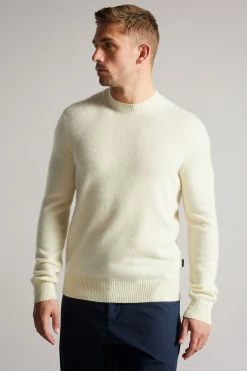 Ted Baker Ecru Chaplin Cashmere Crew Neck Jumper