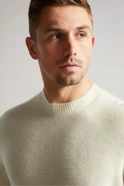Ted Baker Ecru Chaplin Cashmere Crew Neck Jumper -Tedbaker Sales 2024 unnamed file 3094