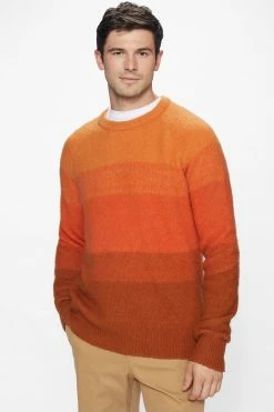 Ted Baker Rydal Orange Ls Ombre Crew Neck