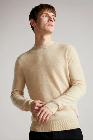 Ted Baker Chaplin Brown Cashmere Crew Neck Jumper 8 Ted Baker Chaplin Brown Cashmere Crew Neck Jumper - Image 6