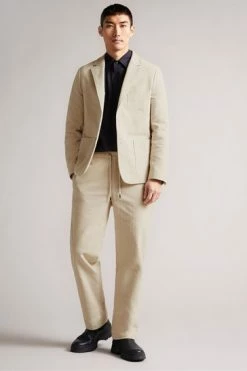 Ted Baker Natural Roydon Leyden Fit Herringbone Trousers -Tedbaker Sales 2024 unnamed file 3202