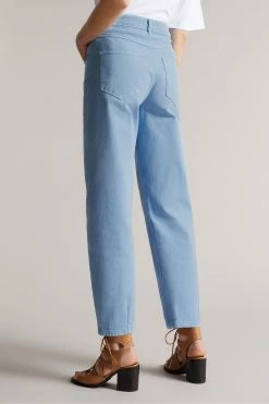 Ted Baker Blue Zandin Lt-Wash Barrel Leg With Front Yoke And Pleat Detail Trousers -Tedbaker Sales 2024 unnamed file 3221