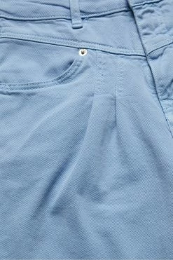 Ted Baker Blue Zandin Lt-Wash Barrel Leg With Front Yoke And Pleat Detail Trousers -Tedbaker Sales 2024 unnamed file 3224