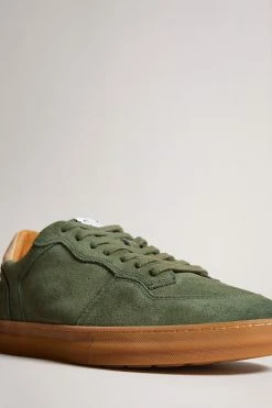 Ted Baker Barkerr Khaki Green Cupsole Suede Sneakers -Tedbaker Sales 2024 unnamed file 3475