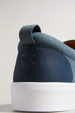 Ted Baker Simmon Navy Blue Nubuck Casual Elastic Sneakers -Tedbaker Sales 2024 unnamed file 3491