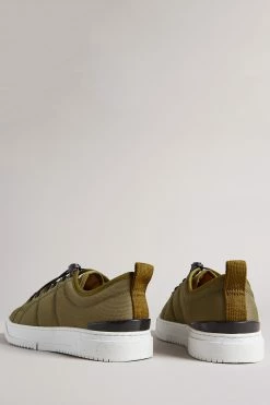 Ted Baker Mens Green Oliver Recycled Nylon Low-Top Sneakers -Tedbaker Sales 2024 unnamed file 3572