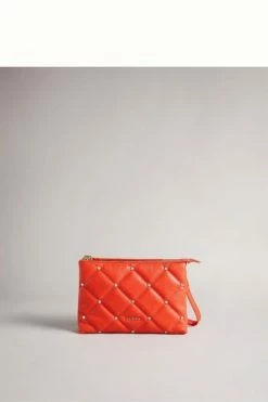 Ted Baker Red Parrker Quilted Studded Mini Cross-Body Bag -Tedbaker Sales 2024 unnamed file 360