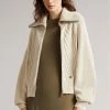Ted Baker Natural Jordiyn Zip Front High Neck Knitted Sweater -Tedbaker Sales 2024 unnamed file 3732