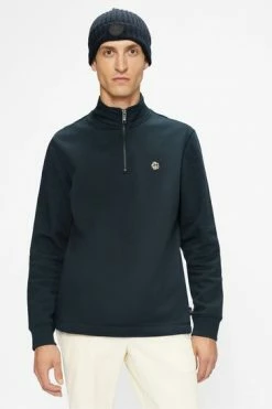 Ted Baker Kilbrn Half Zip Sweatshirt Blue -Tedbaker Sales 2024 unnamed file 3742