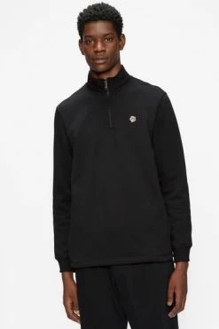 Ted Baker Kilbrn Half Zip Sweatshirt Blue -Tedbaker Sales 2024 unnamed file 3743