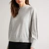 Ted Baker Dk-Grey Nicci Sleeve Detailed Sweater -Tedbaker Sales 2024 unnamed file 3745