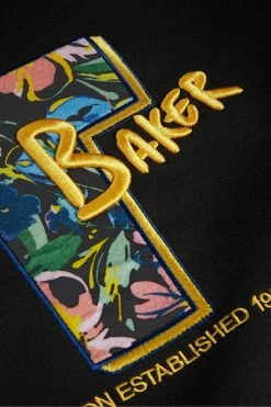 Ted Baker Falici Black Large Sleeve Sweatshirt With T Graphic -Tedbaker Sales 2024 unnamed file 3755