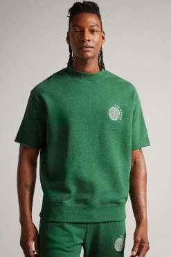 Ted Baker Shandon Green Short Sleeve Relaxed Fit Sweater