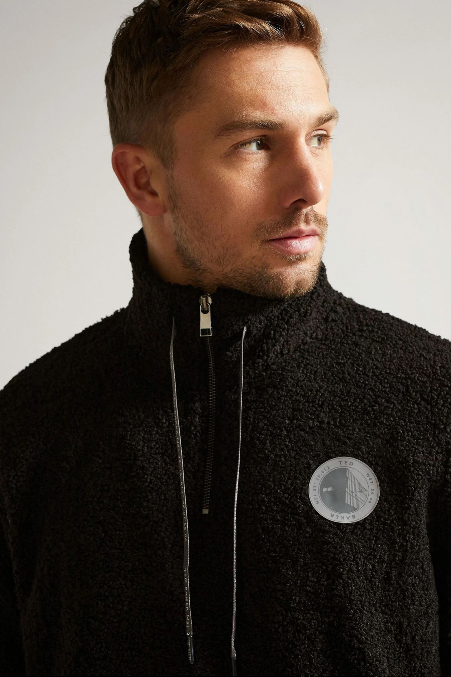 Ted Baker Redmond Black Active Textured Jersey Half Zip Top 5 Ted Baker Redmond Black Active Textured Jersey Half Zip Top - Image 3