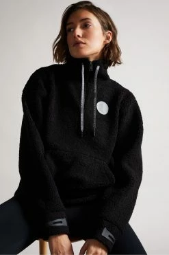 Ted Baker Ileanas Black Funnel Neck Sweatshirt