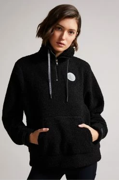 Ted Baker Ileanas Black Funnel Neck Sweatshirt -Tedbaker Sales 2024 unnamed file 3857