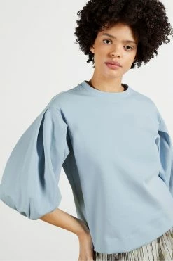 Ted Baker Blue Irissa Puff Sleeve Sweater -Tedbaker Sales 2024 unnamed file 3879