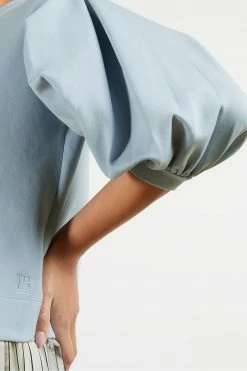 Ted Baker Blue Irissa Puff Sleeve Sweater -Tedbaker Sales 2024 unnamed file 3880