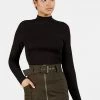 Ted Baker Black Stormix Long Sleeve Rib Top -Tedbaker Sales 2024 unnamed file 3882