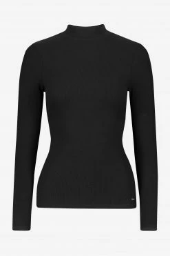Ted Baker Black Stormix Long Sleeve Rib Top -Tedbaker Sales 2024 unnamed file 3886