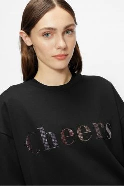 Ted Baker Black Zarah Cheers Sweatshirt -Tedbaker Sales 2024 unnamed file 3903