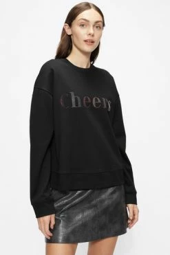 Ted Baker Black Zarah Cheers Sweatshirt -Tedbaker Sales 2024 unnamed file 3906