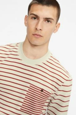 Ted Baker White Koncall Striped Lightweight Sweat Top -Tedbaker Sales 2024 unnamed file 3910