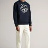 Ted Baker Leswin Navy Blue Relaxed Fit Magnolia Sweatshirt -Tedbaker Sales 2024 unnamed file 3972