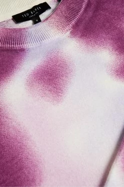 Ted Baker Mens Purple Wardour Spray Dyed Crew Neck Sweatshirt -Tedbaker Sales 2024 unnamed file 3981