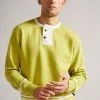 Ted Baker Lime Green Cultra Long Sleeve Henley Sweatshirt -Tedbaker Sales 2024 unnamed file 3995
