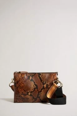 Ted Baker Darceys Brown Branded Webbing Snake Detail Cross Body Bag -Tedbaker Sales 2024 unnamed file 4
