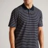 Ted Baker Blue Ravens Short Sleeve Striped Pique Polo Shirt -Tedbaker Sales 2024 unnamed file 4001