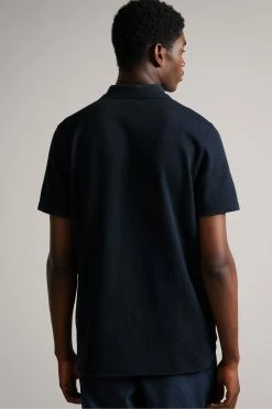 Ted Baker Blue Kelty Short Sleeve Heavy Twill Polo Shirt -Tedbaker Sales 2024 unnamed file 4008