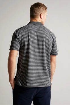 Ted Baker Grey-Marl Ravens Ss Striped Pique Polo Shirt -Tedbaker Sales 2024 unnamed file 4033