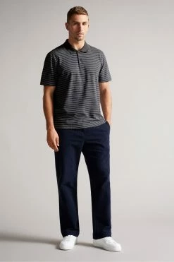 Ted Baker Grey-Marl Ravens Ss Striped Pique Polo Shirt -Tedbaker Sales 2024 unnamed file 4034