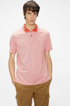 Ted Baker Orange Dalmor Short Sleeve Space Dyed Polo Shirt
